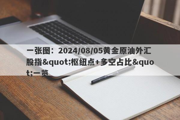 一张图：2024/08/05黄金原油外汇股指"枢纽点+多空占比"一览