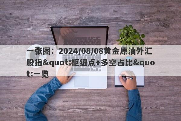 一张图：2024/08/08黄金原油外汇股指"枢纽点+多空占比"一览