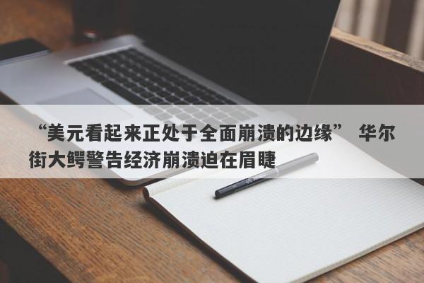 “美元看起来正处于全面崩溃的边缘” 华尔街大鳄警告经济崩溃迫在眉睫