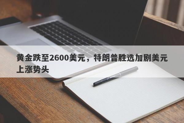 黄金跌至2600美元，特朗普胜选加剧美元上涨势头