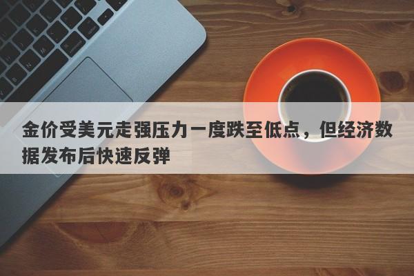 金价受美元走强压力一度跌至低点，但经济数据发布后快速反弹