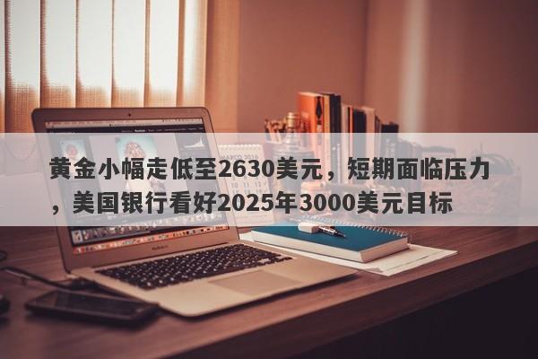 黄金小幅走低至2630美元，短期面临压力，美国银行看好2025年3000美元目标