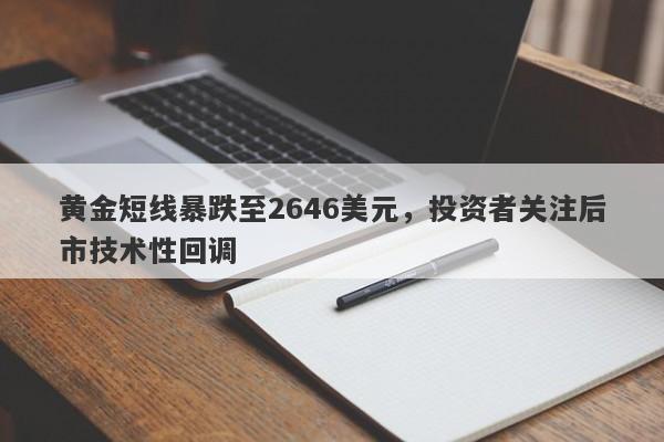 黄金短线暴跌至2646美元，投资者关注后市技术性回调