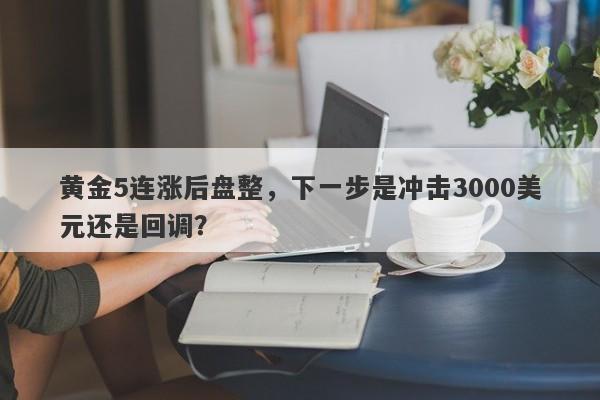 黄金5连涨后盘整，下一步是冲击3000美元还是回调？